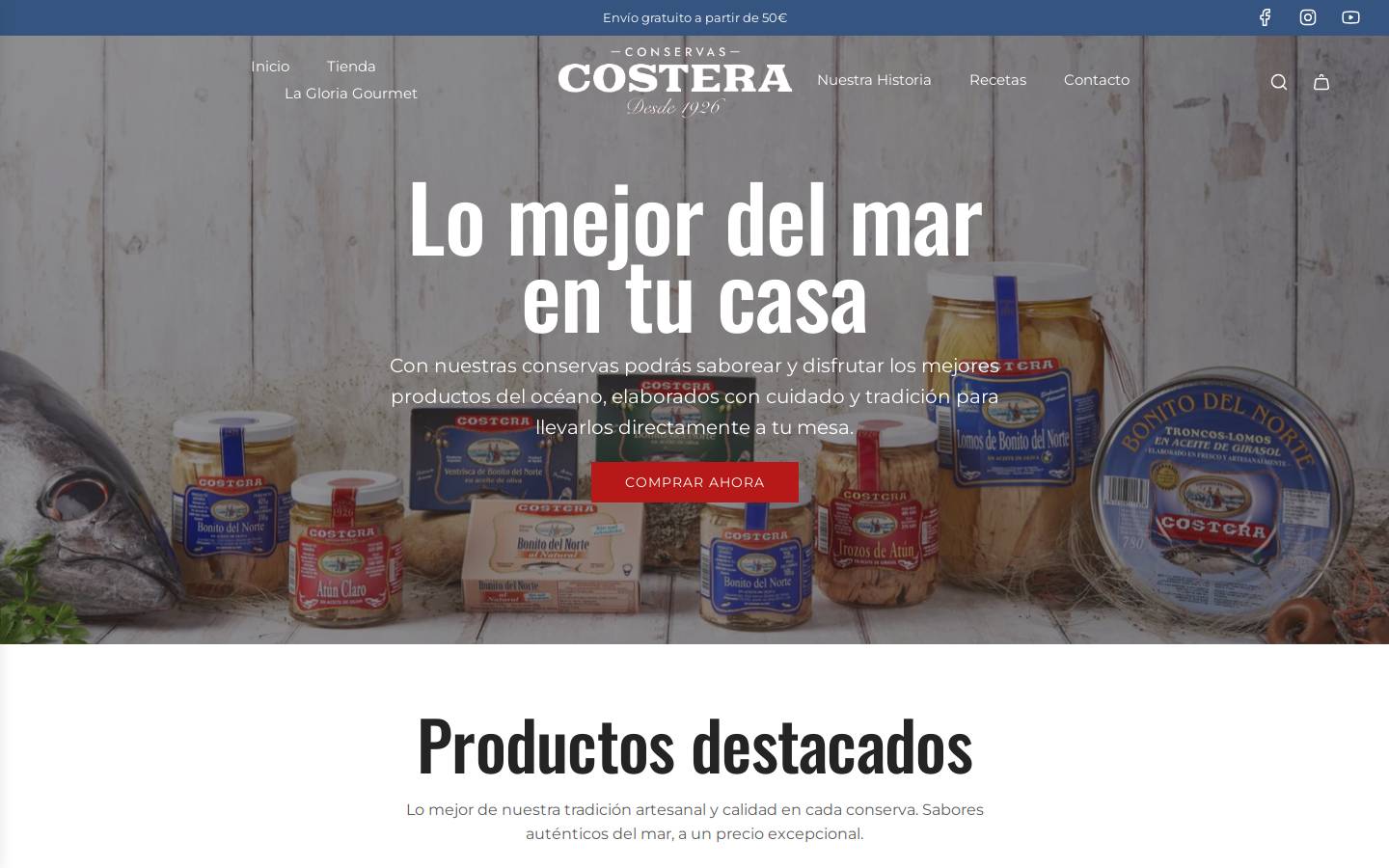 conservascostera.com homepage screenshot