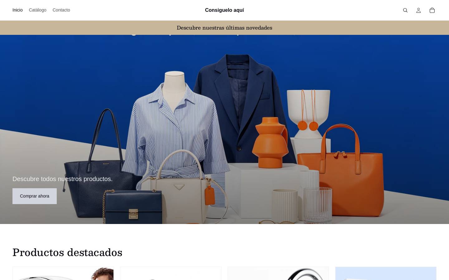 consigueloaqui.com homepage screenshot