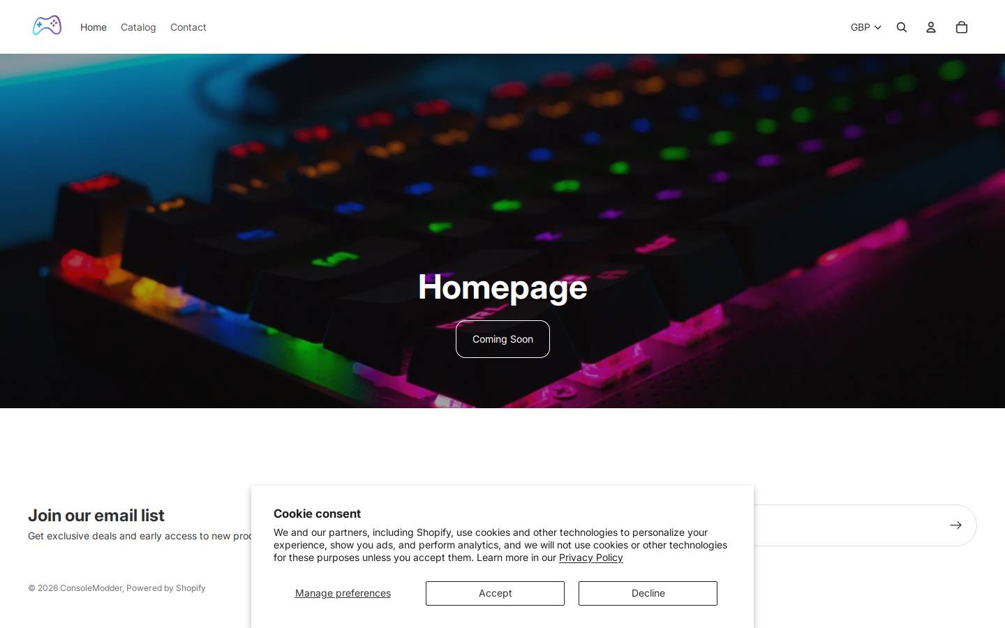 ConsoleModder.com homepage screenshot