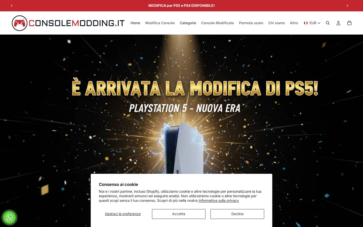 ConsoleModding.it homepage screenshot