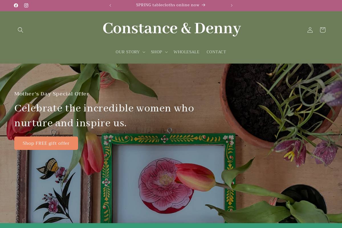 constanceanddenny.com homepage screenshot
