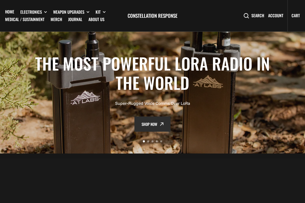 constellationresponse.com homepage screenshot