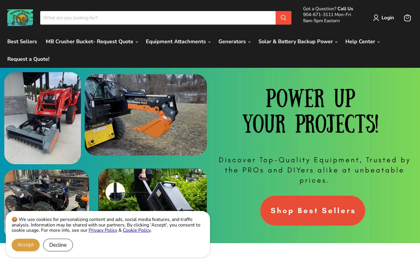 ConstructionToolsDirect.com homepage screenshot