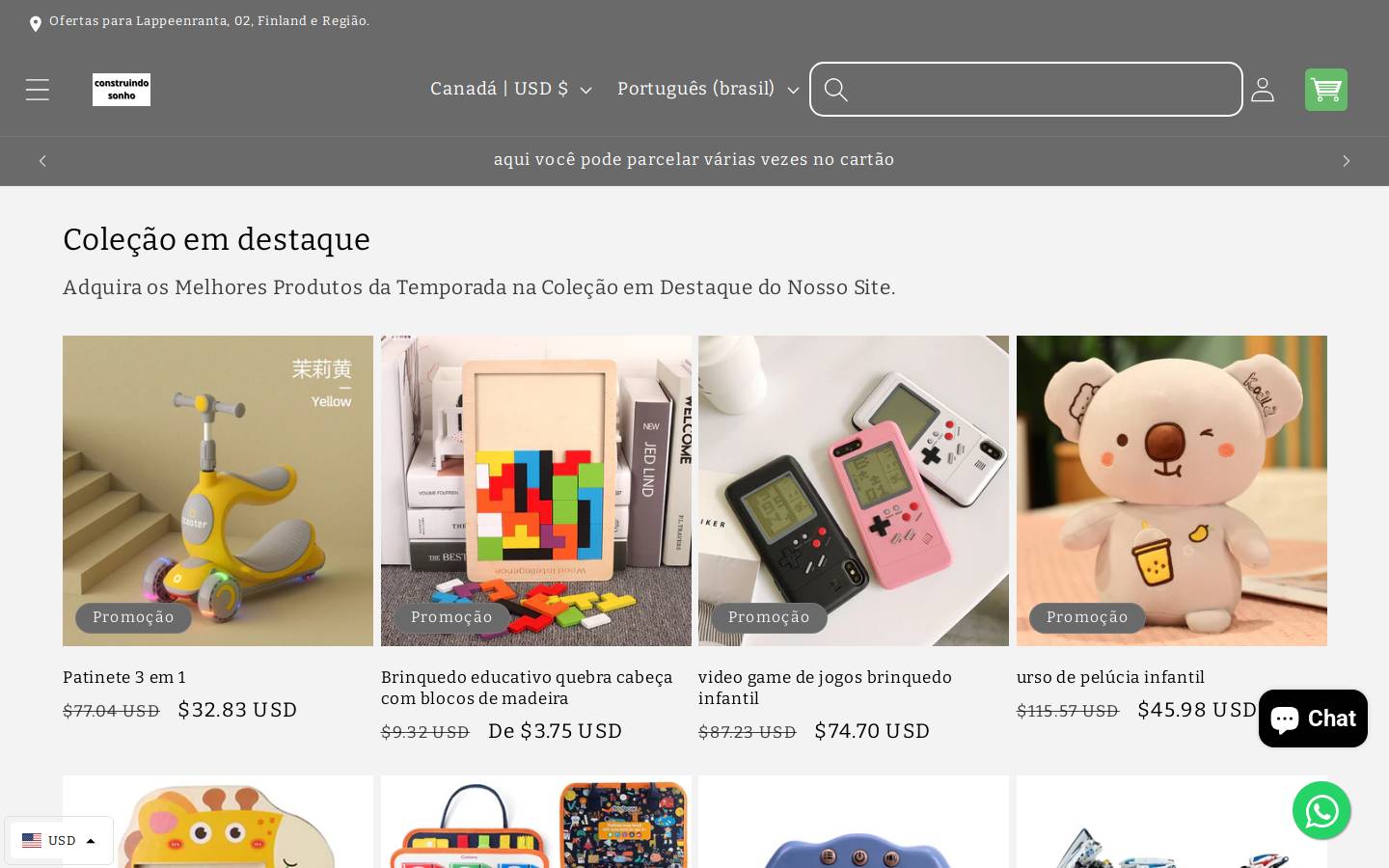 construindosonho.com homepage screenshot