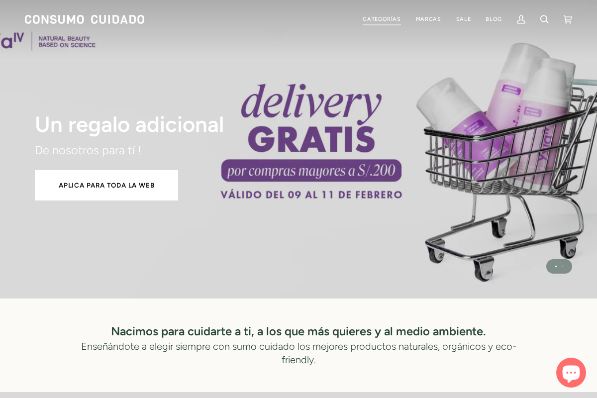 Consumo Cuidado homepage screenshot