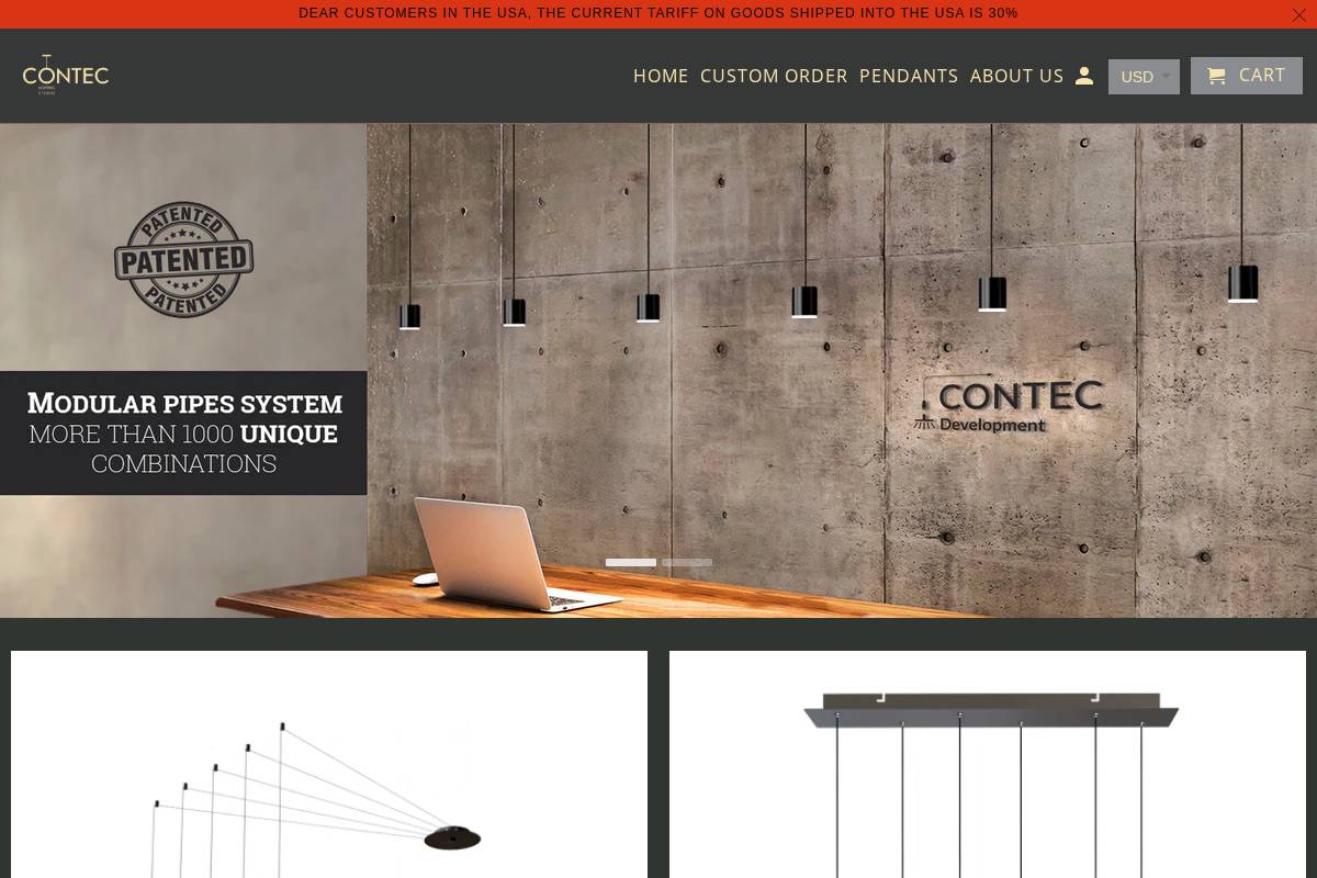 contecdevelopment.com homepage screenshot