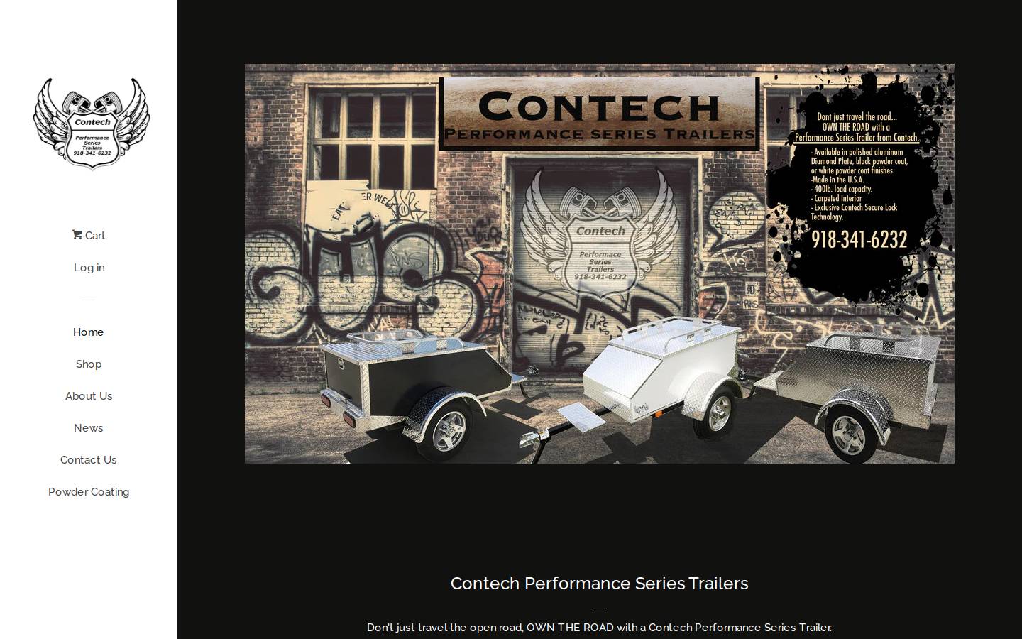 contechtrailers.com homepage screenshot
