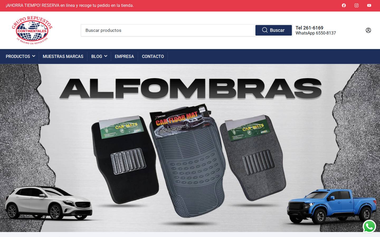 continentales.com homepage screenshot