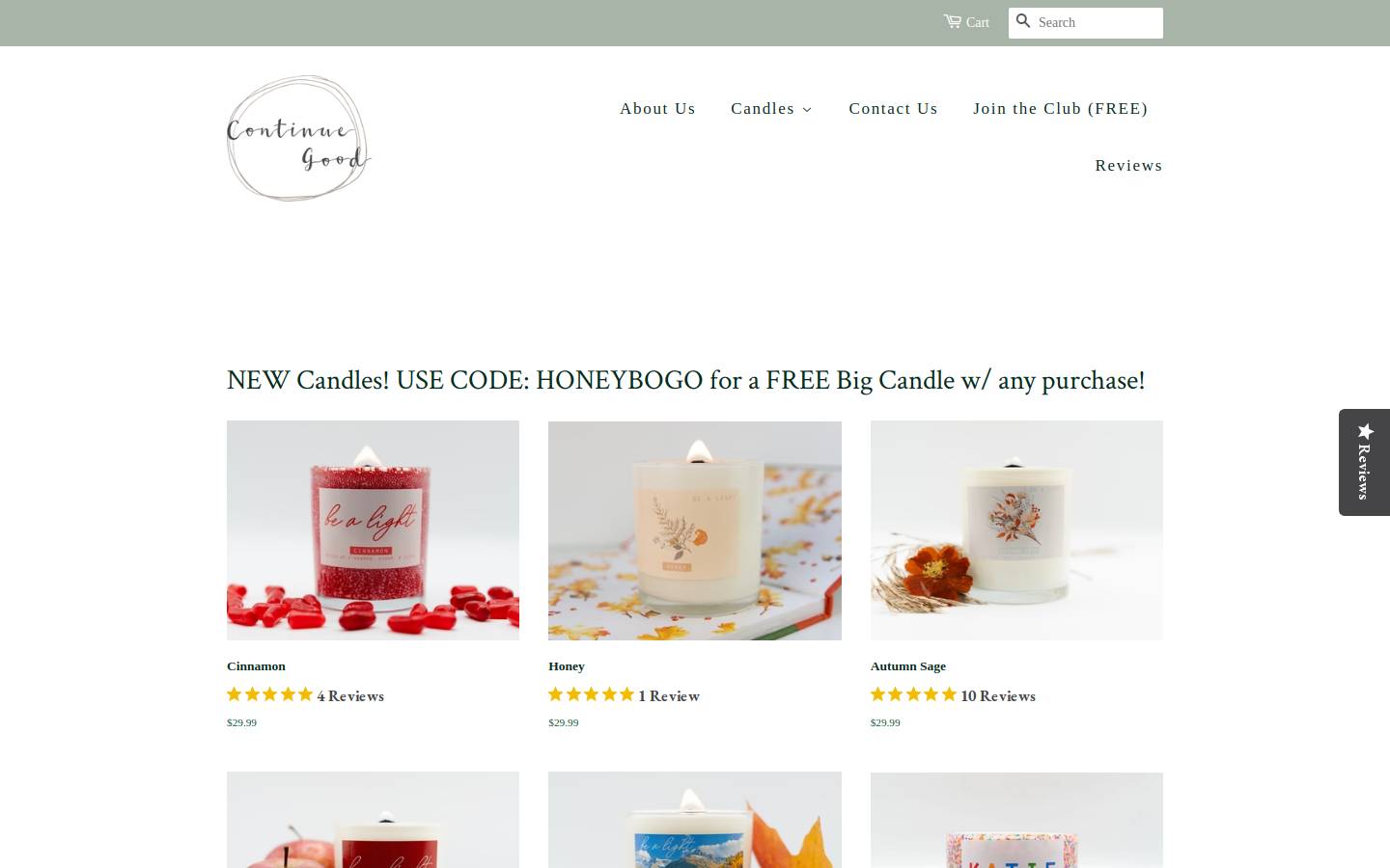 continuegood.com homepage screenshot