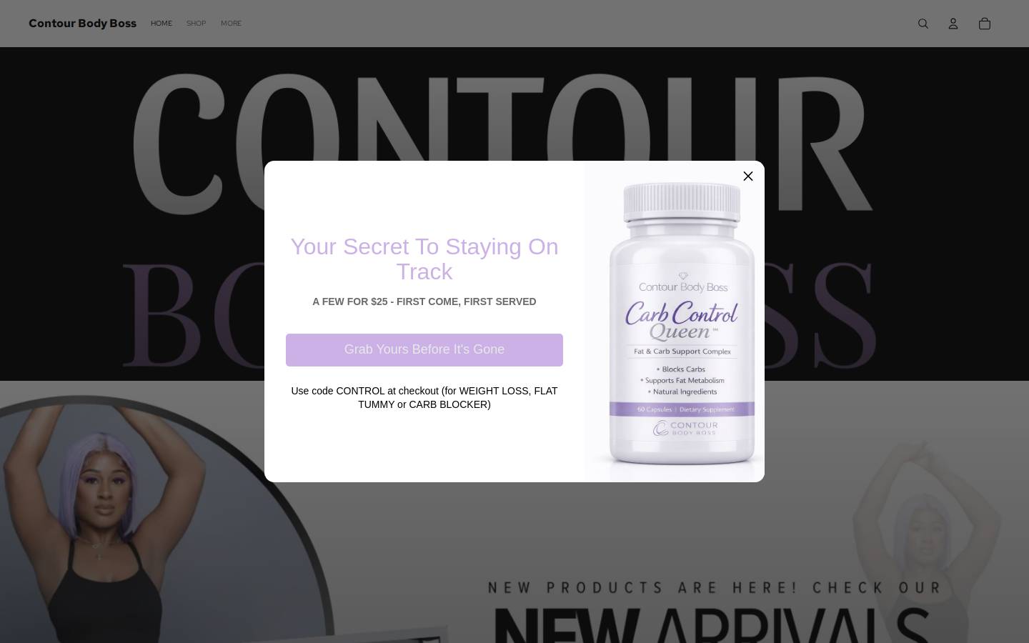 contourbodyboss.com homepage screenshot