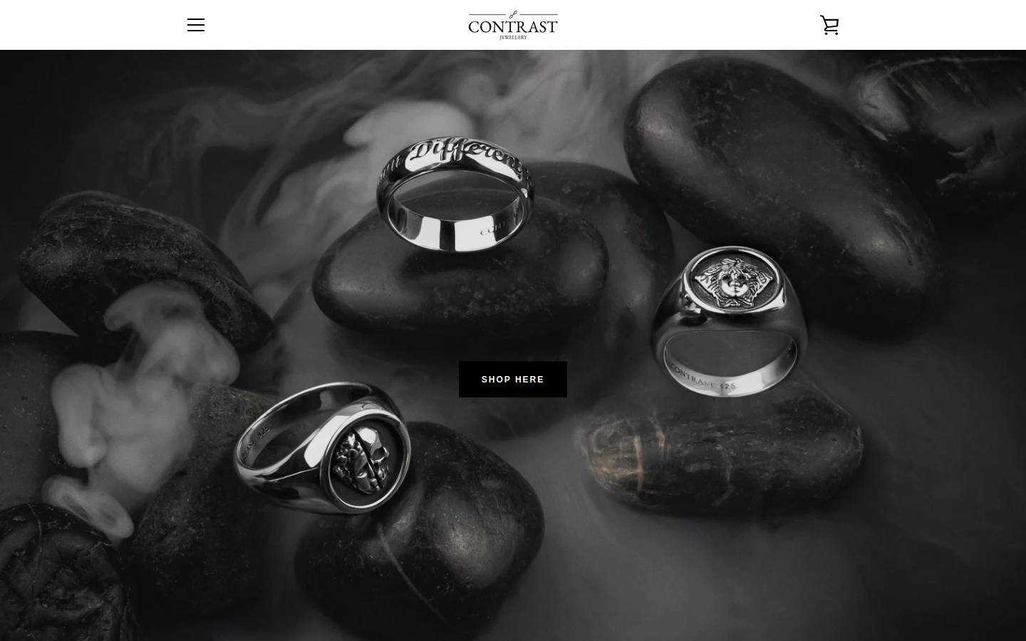 contrastjewellery.com homepage screenshot