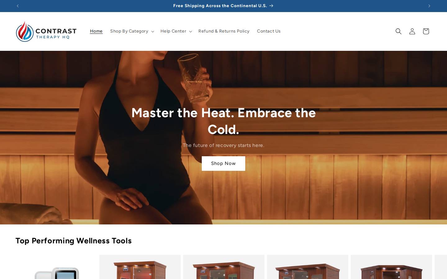contrasttherapyhq.com homepage screenshot