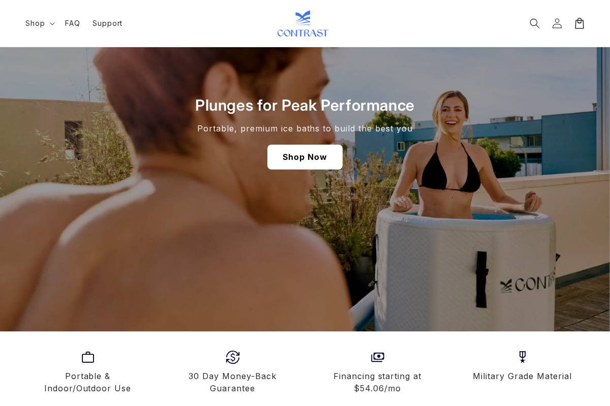contrastwellness.com homepage screenshot