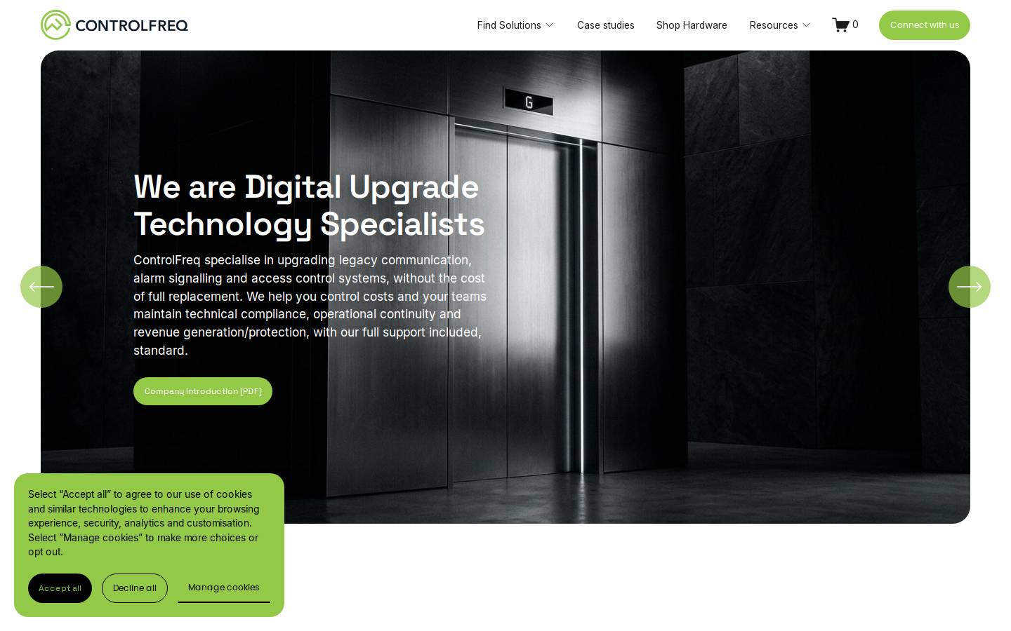 Control Freq Ltd homepage screenshot
