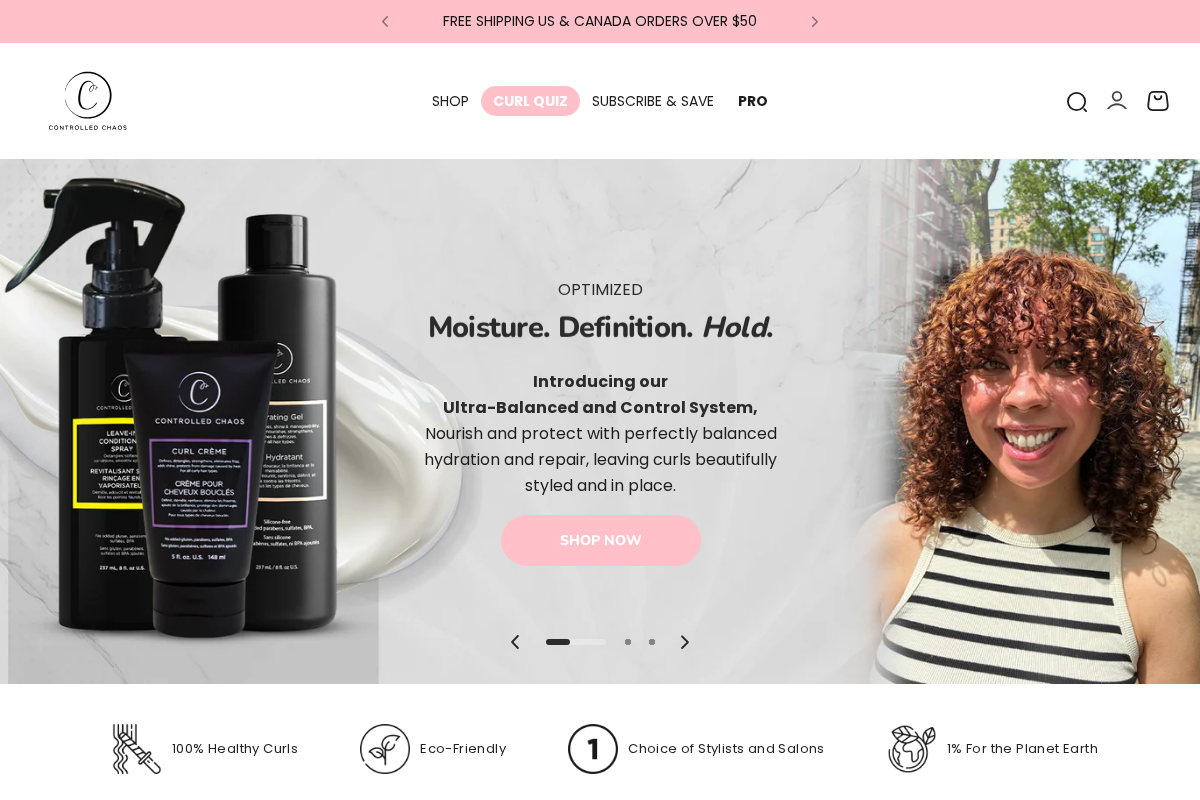 Controlled Chaos homepage screenshot