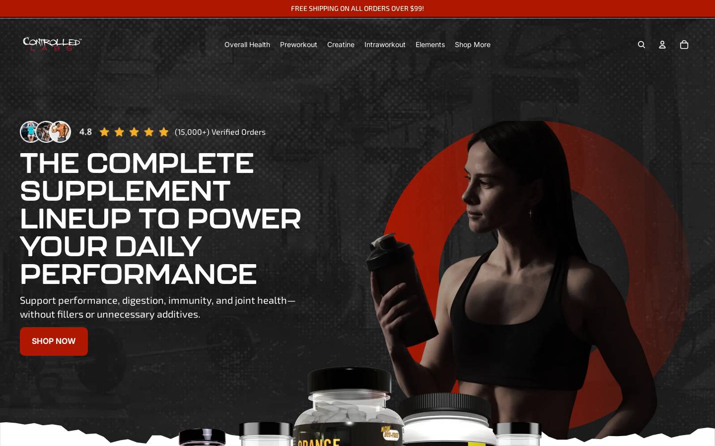 controlledlabs.com homepage screenshot