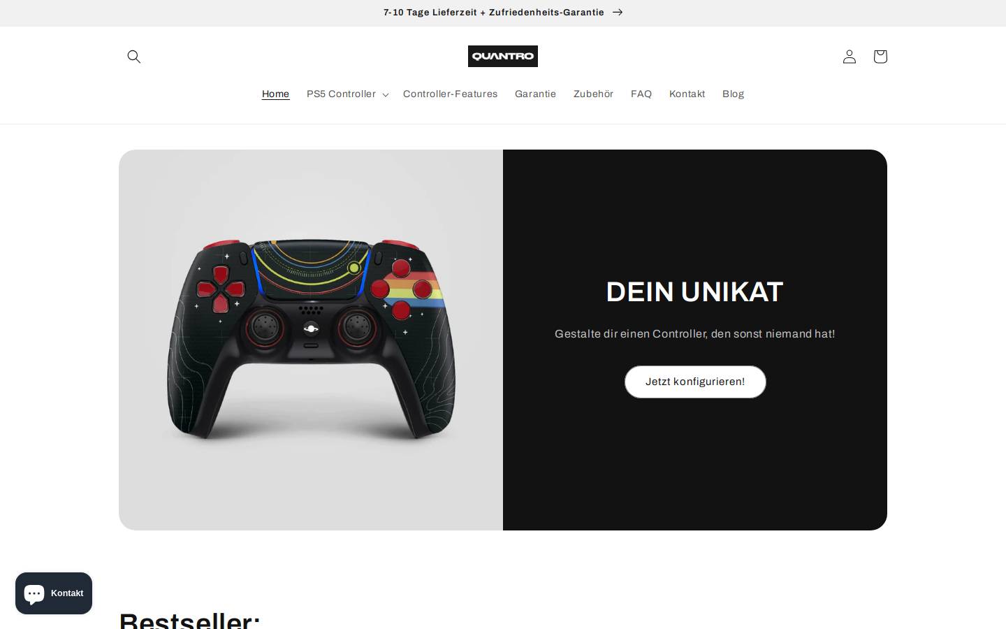 QuantroGaming homepage screenshot