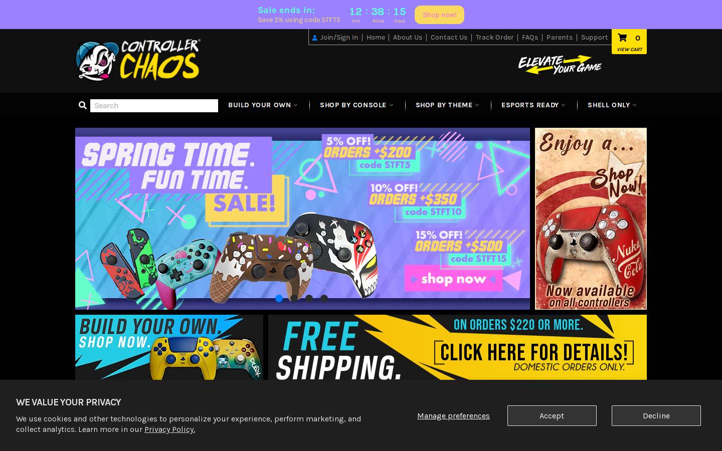 Controller Chaos homepage screenshot