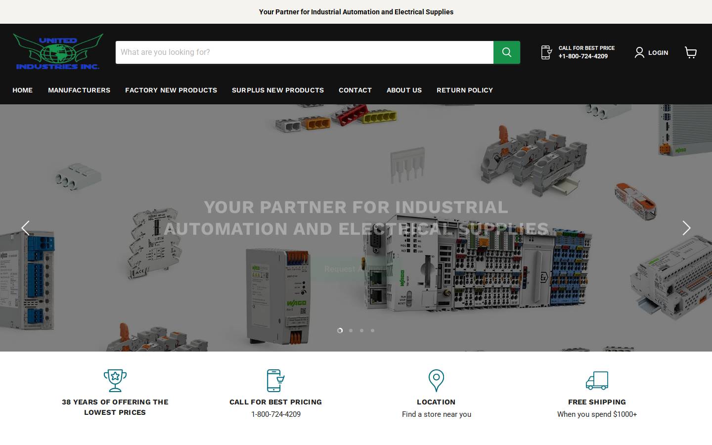 controlsandsensors.com homepage screenshot