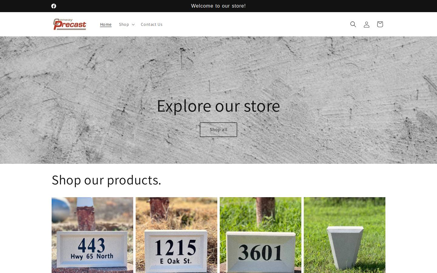 conwayprecast.com homepage screenshot