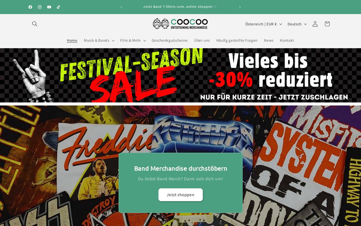 Coocoo homepage screenshot