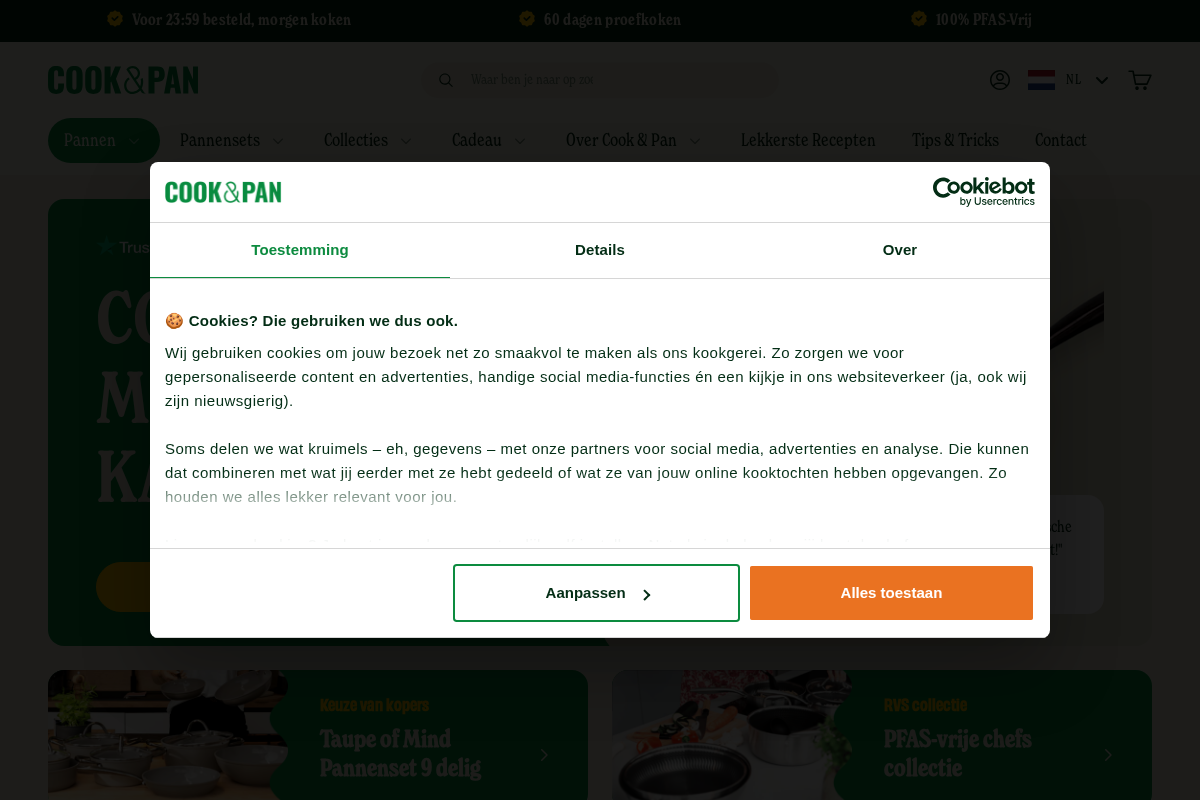 Cook & Pan homepage screenshot