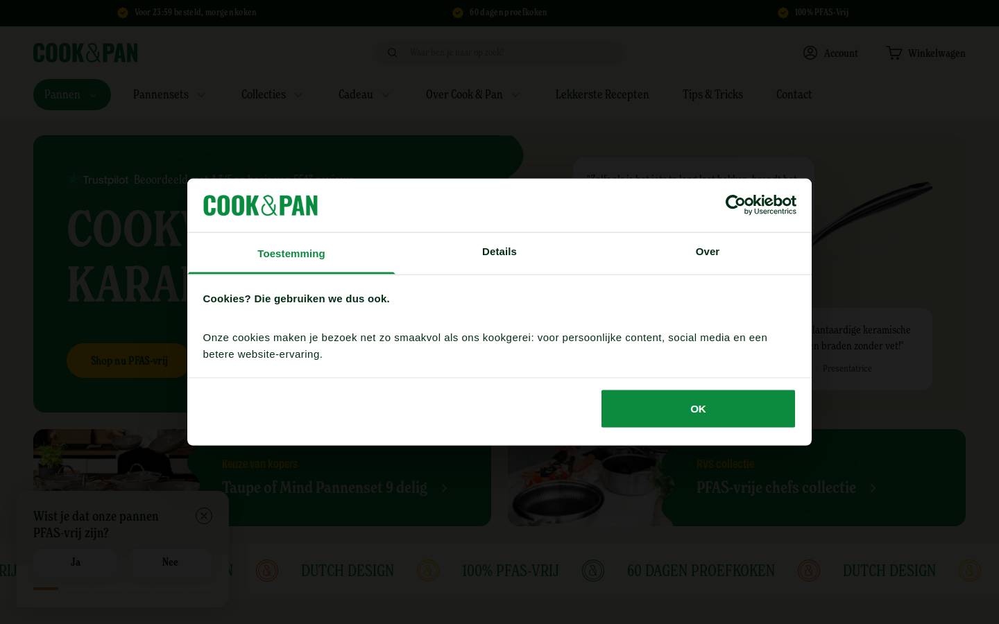 Cook & Pan homepage screenshot