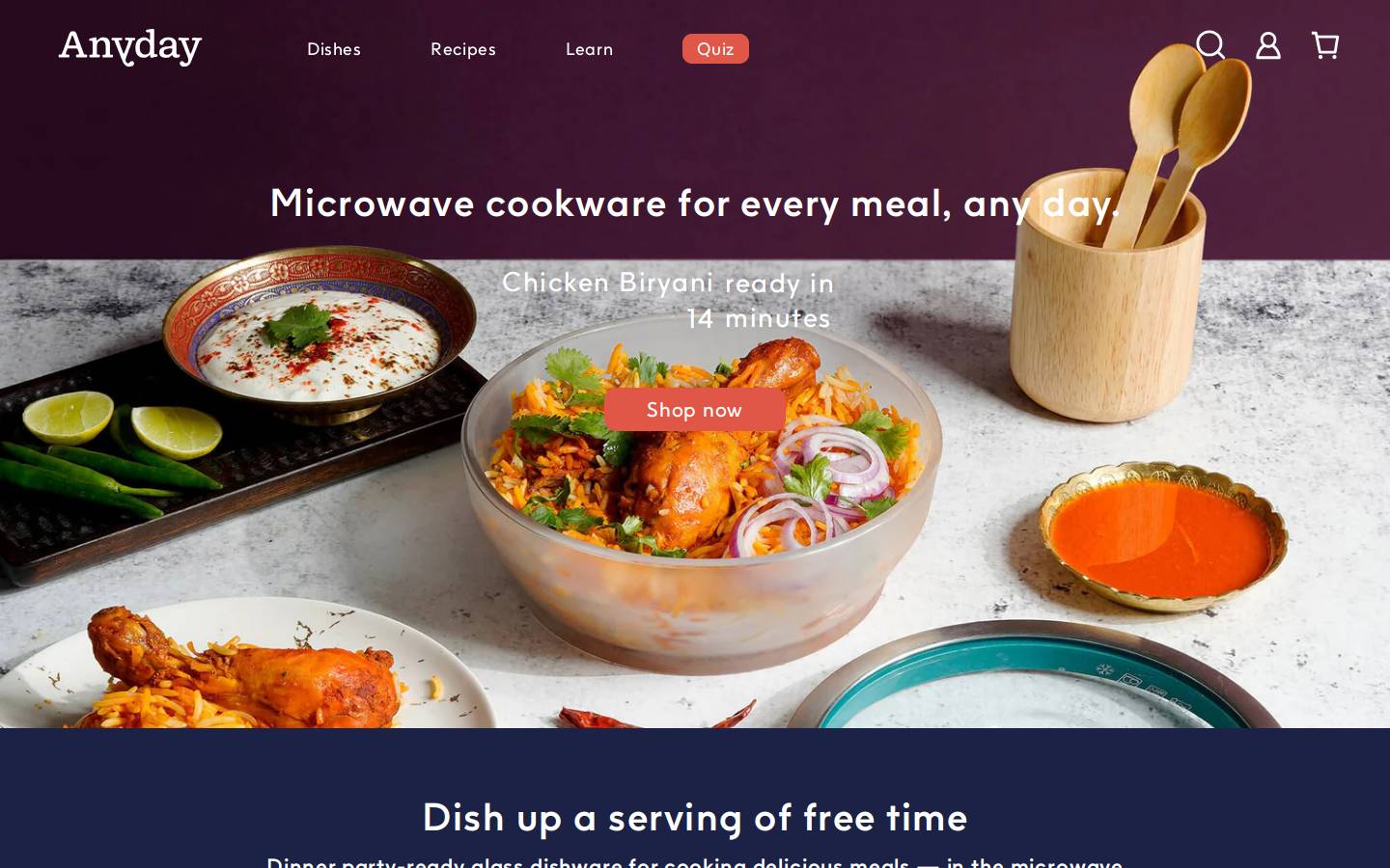 cookanyday.in homepage screenshot