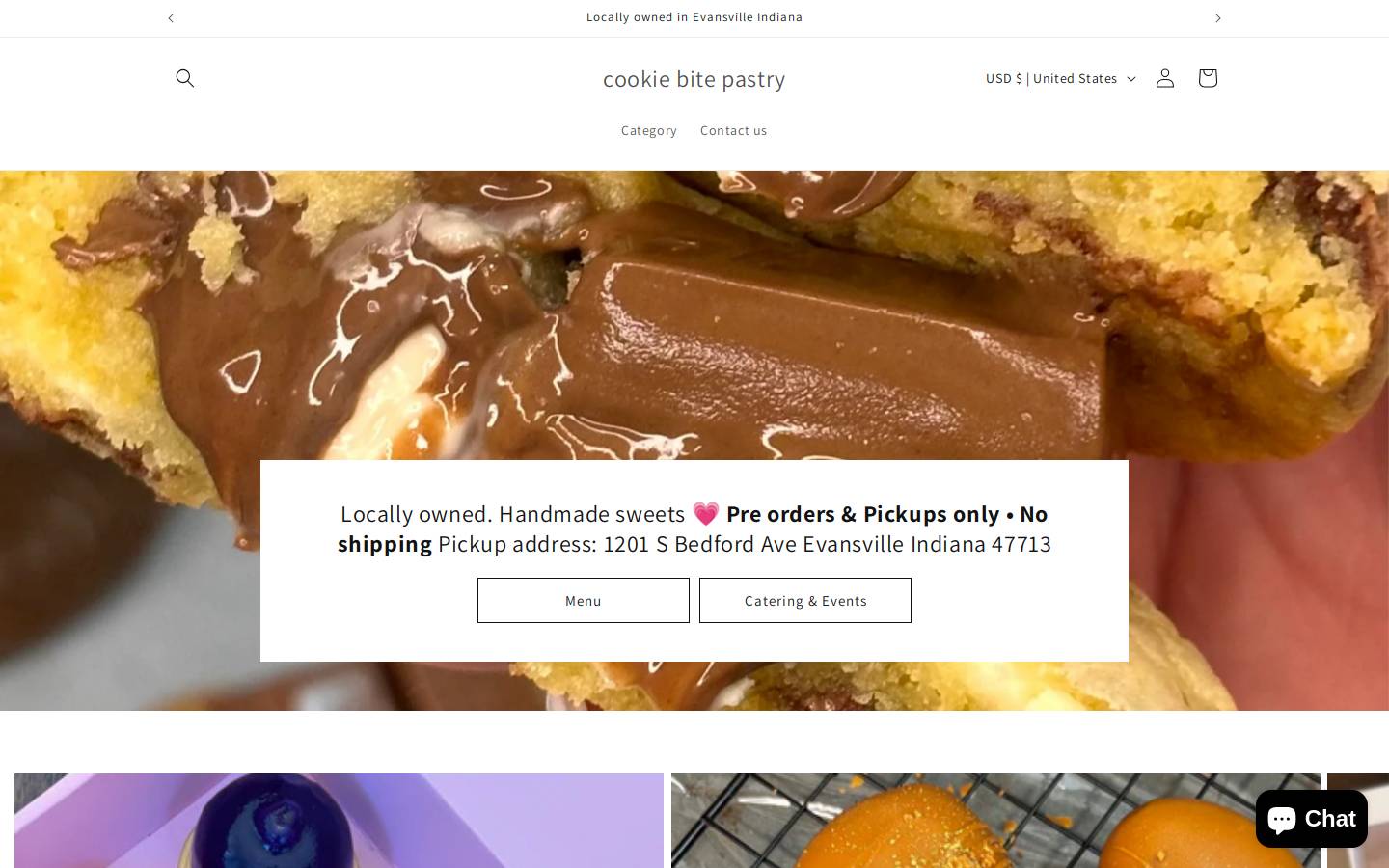 cookiebitepastry.com homepage screenshot