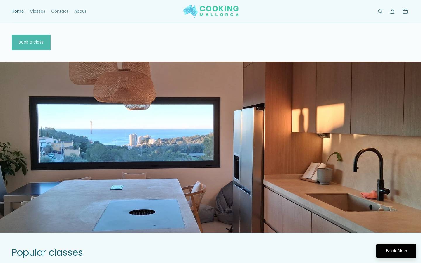 cookingmallorca.com homepage screenshot