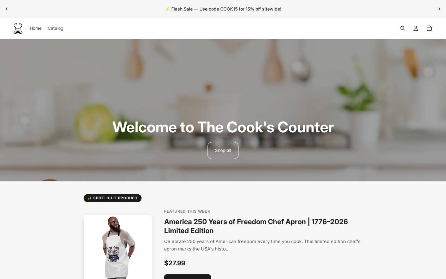 cookscounter.com homepage screenshot
