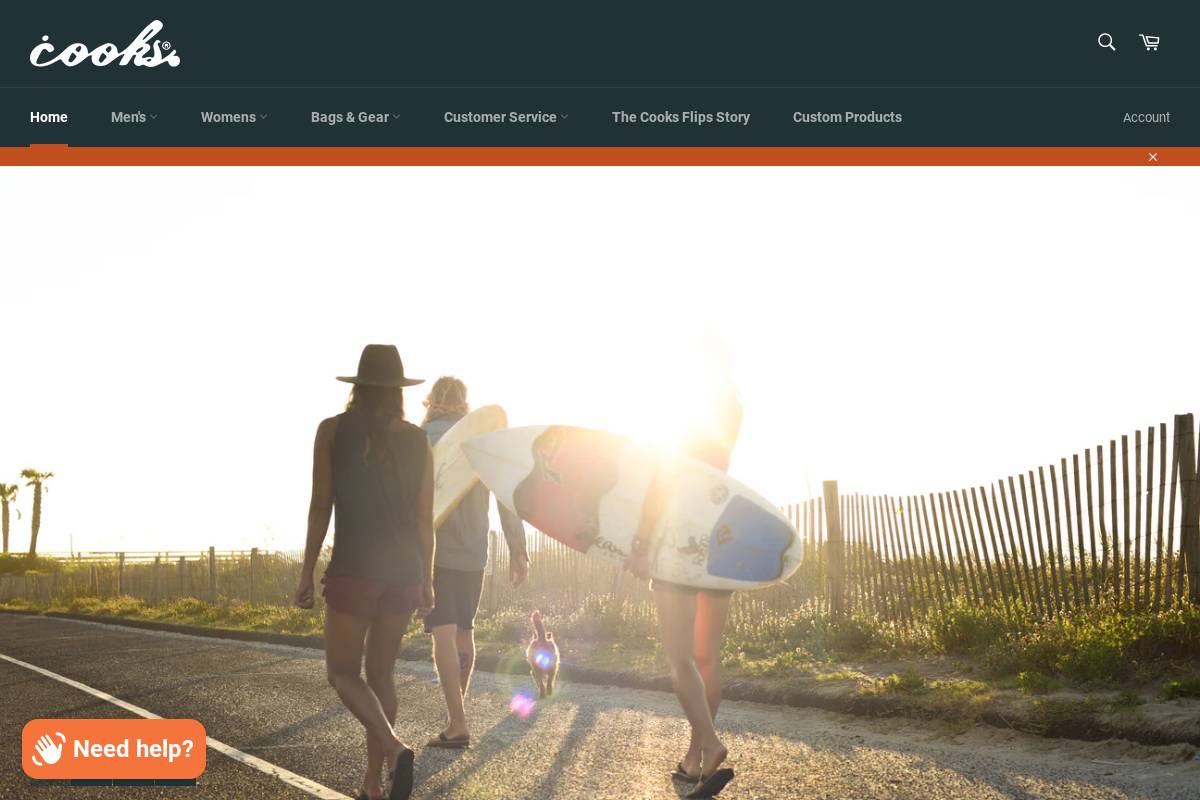 cooksflips.com homepage screenshot