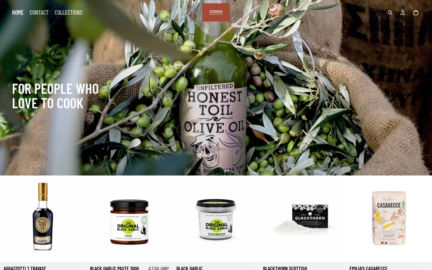cooksingredients.com homepage screenshot
