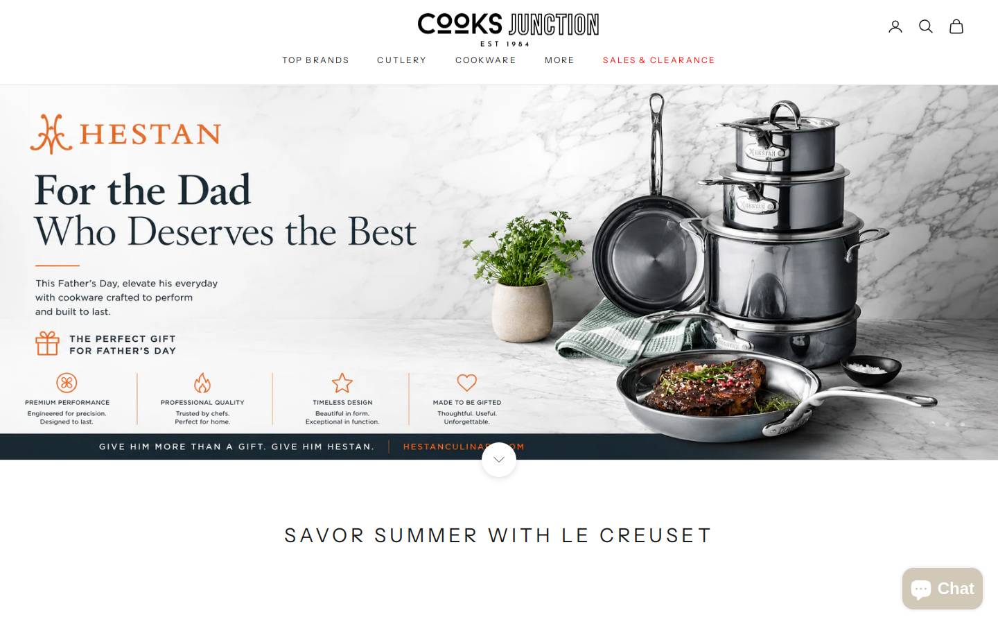cooksjunction.com homepage screenshot
