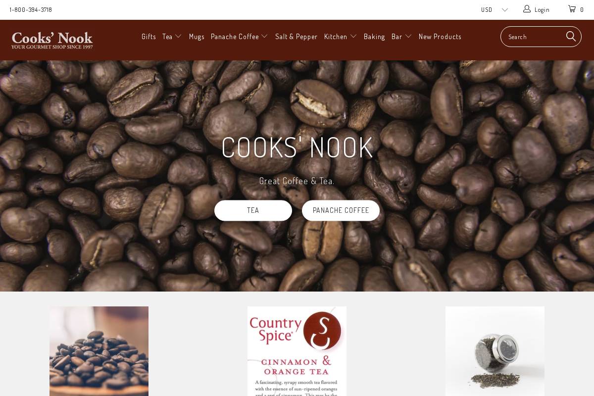 cooksnook.com homepage screenshot