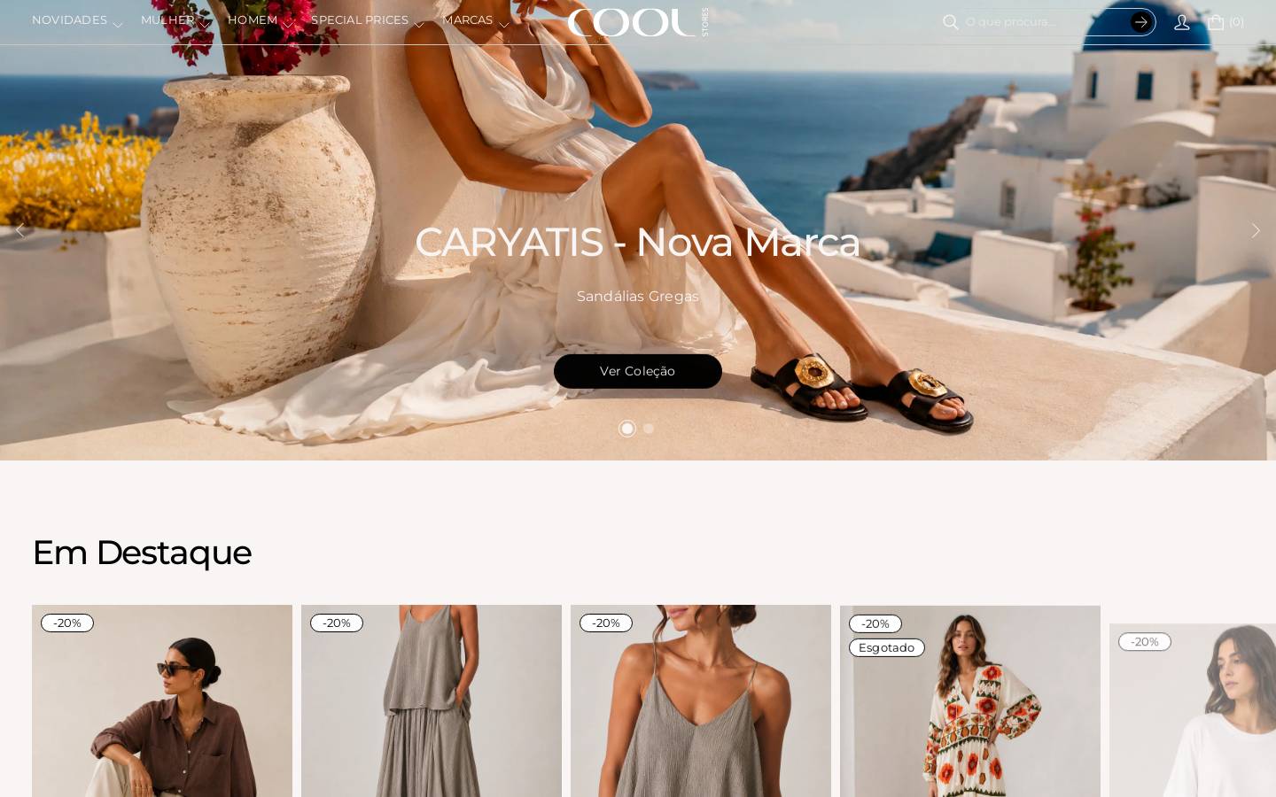 cool-stores.com homepage screenshot