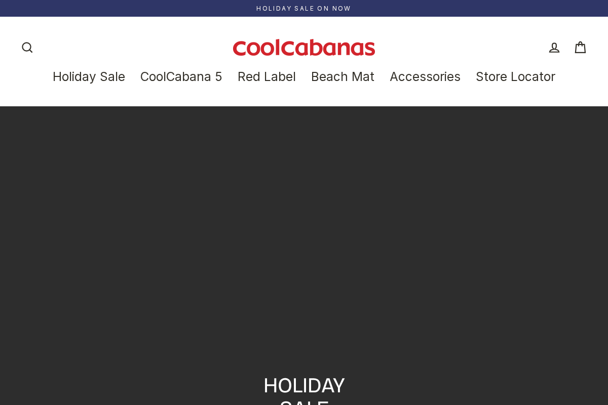 Coolcabanas homepage screenshot