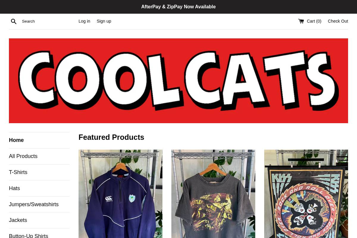 coolcatsvintage.com.au homepage screenshot