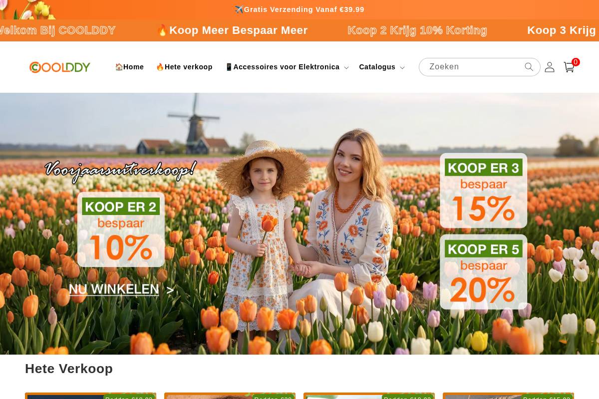 Coolddy homepage screenshot