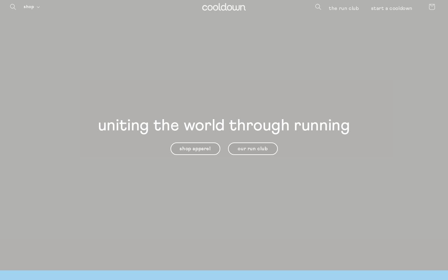 cooldownrunning.com homepage screenshot
