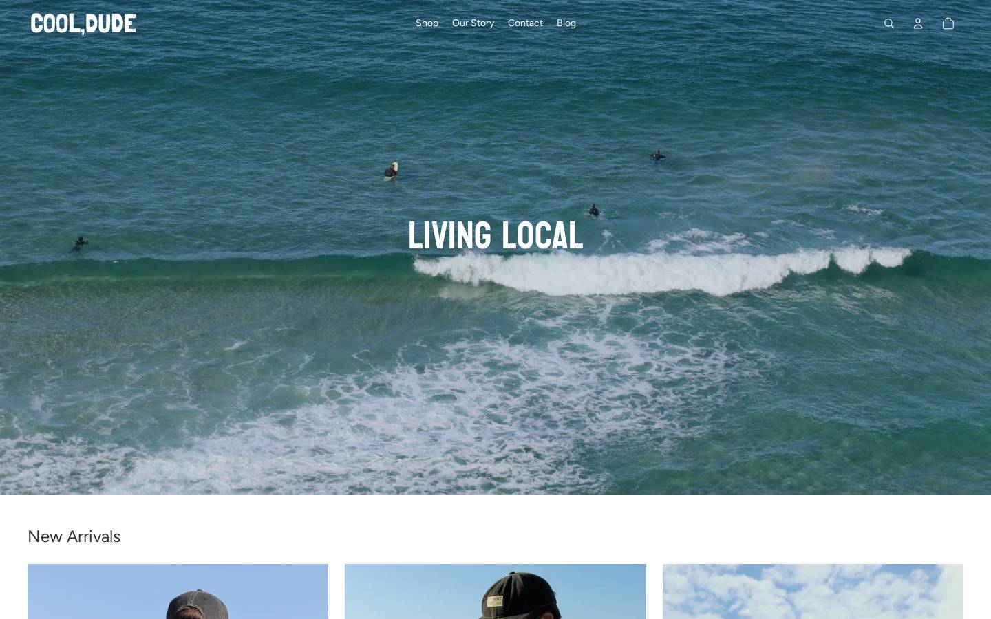 cooldude.store homepage screenshot