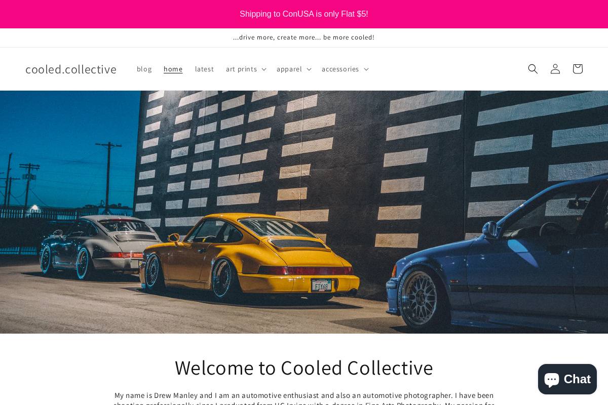 cooledcollective.com homepage screenshot