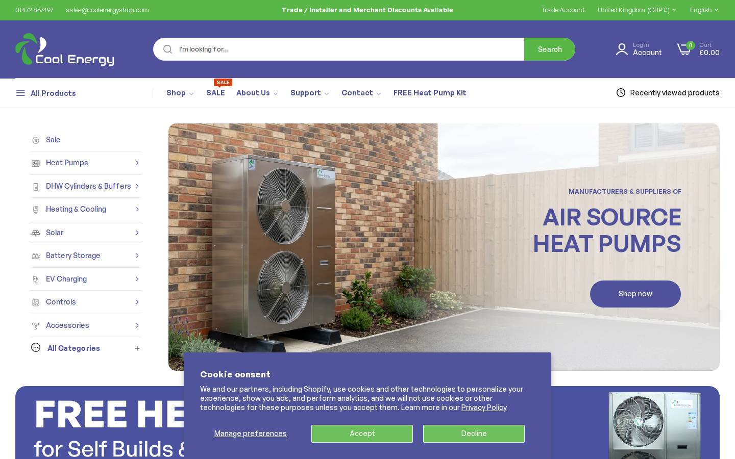 Cool Energy homepage screenshot