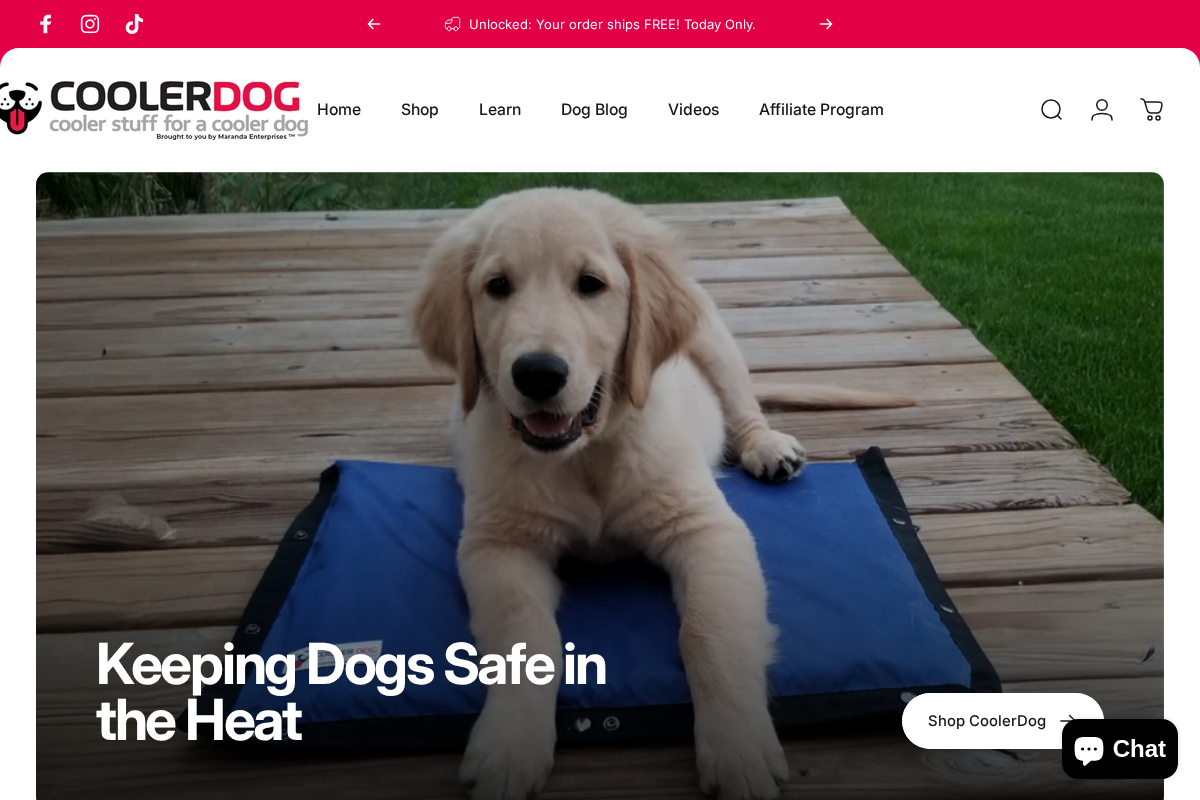 coolerdog.com homepage screenshot