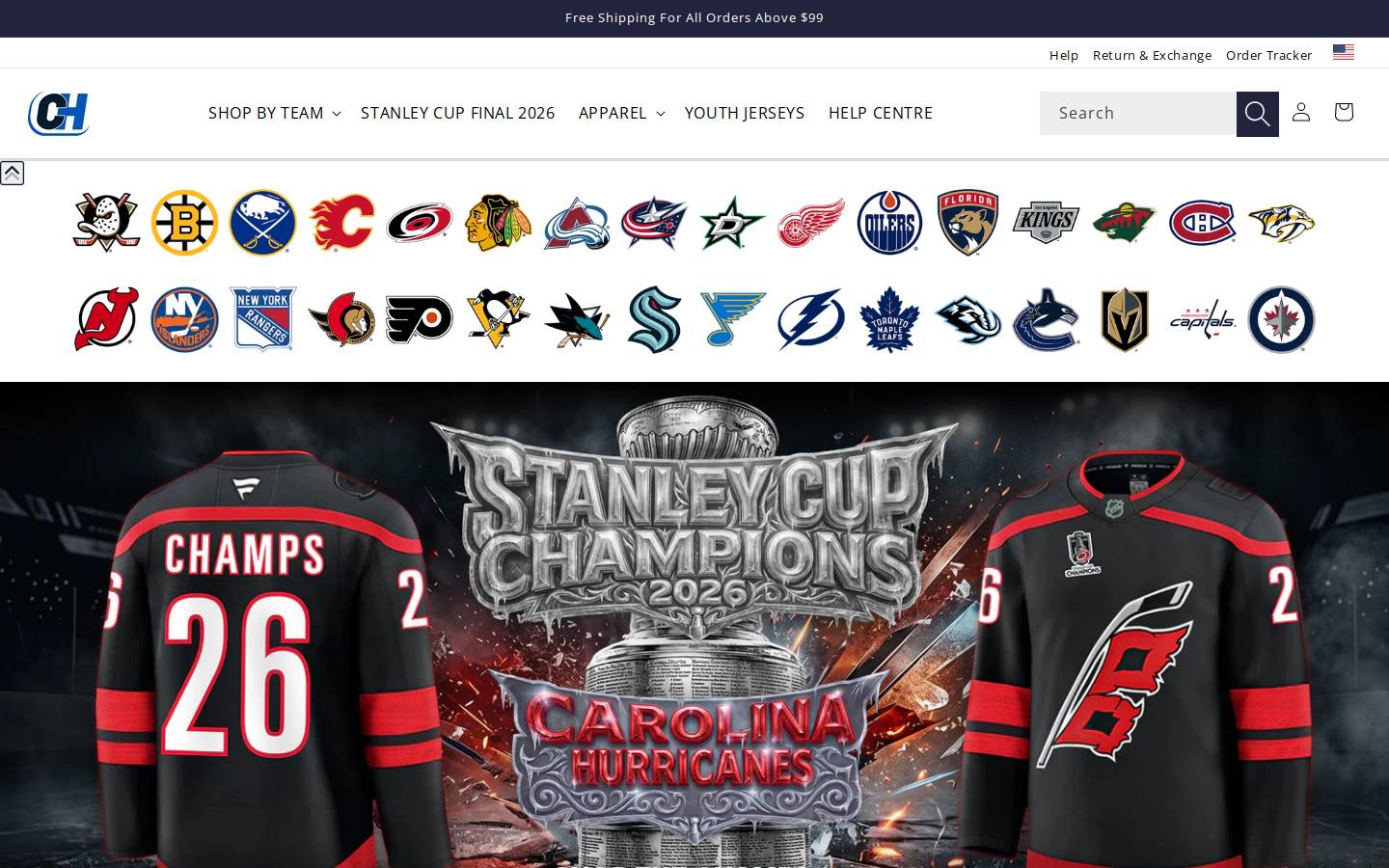 CoolHockey.com homepage screenshot