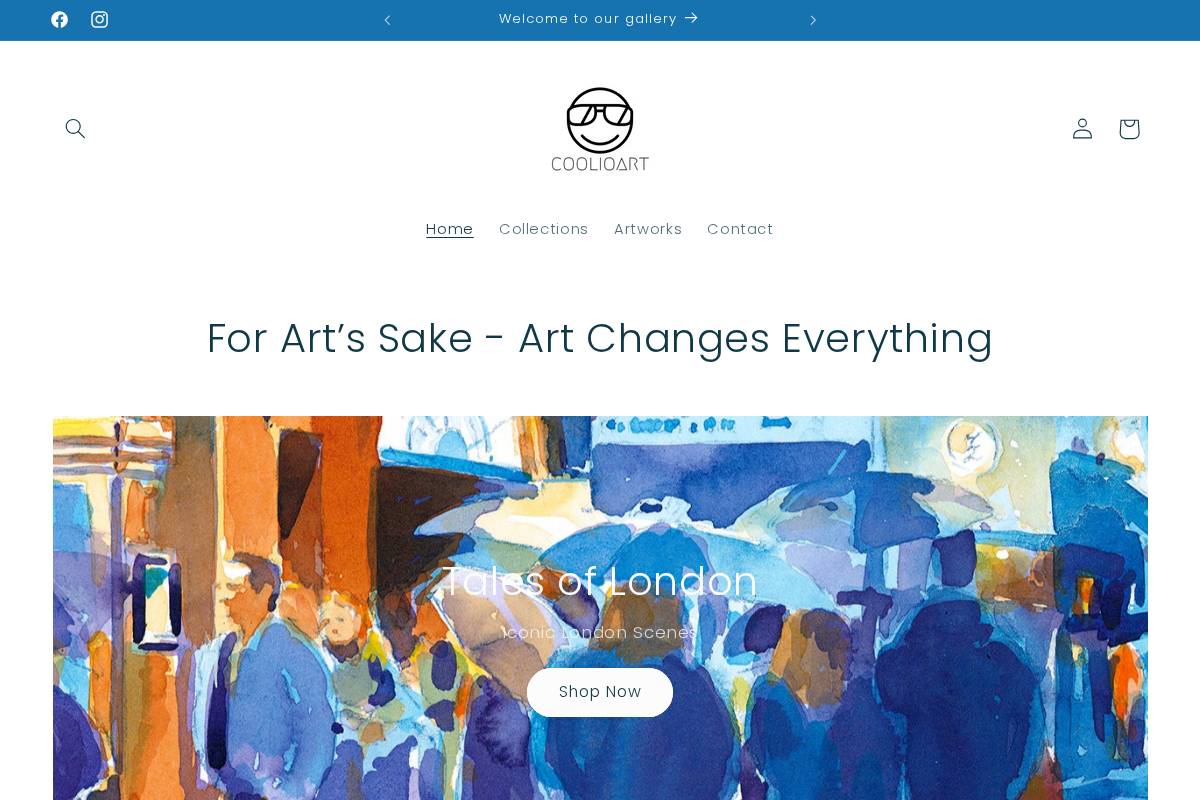 coolioart.com homepage screenshot