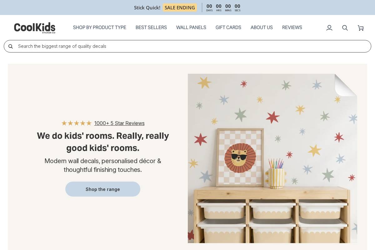 coolkidsstickerco.com homepage screenshot