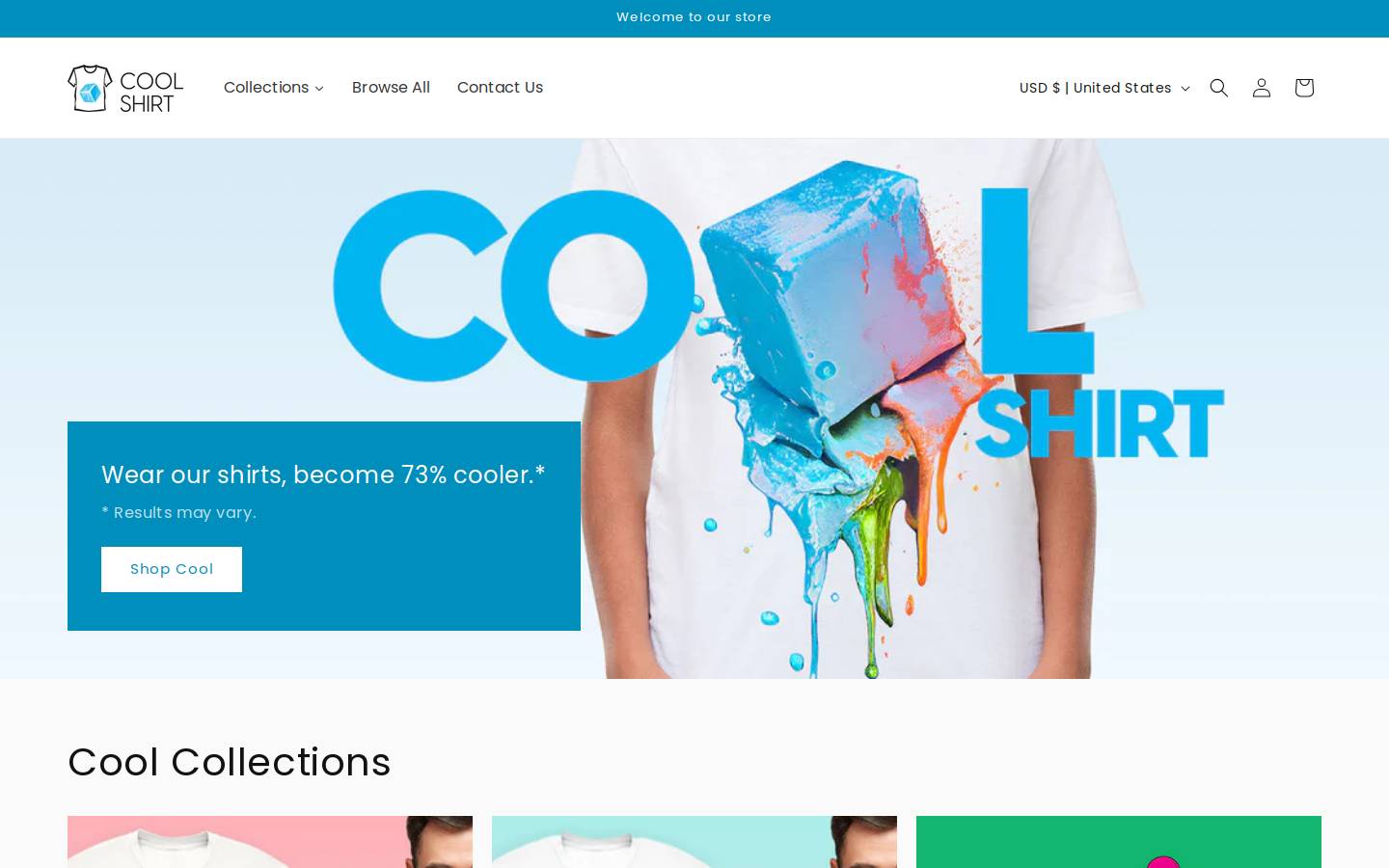 coolshirtcompany.com homepage screenshot