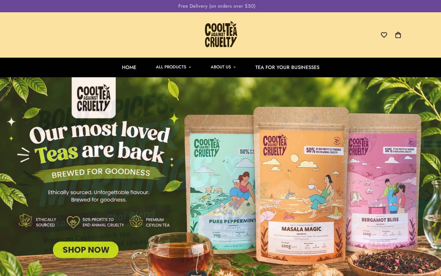 Cooltea homepage screenshot