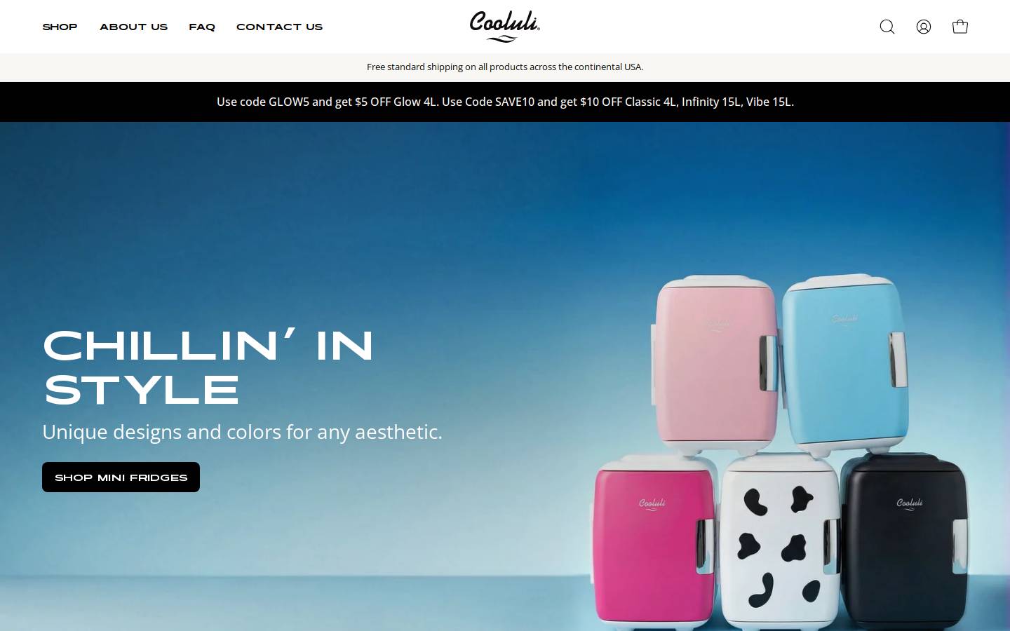 Cooluli homepage screenshot